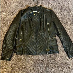 Calvin Klein Womens Black Size Large Jacket